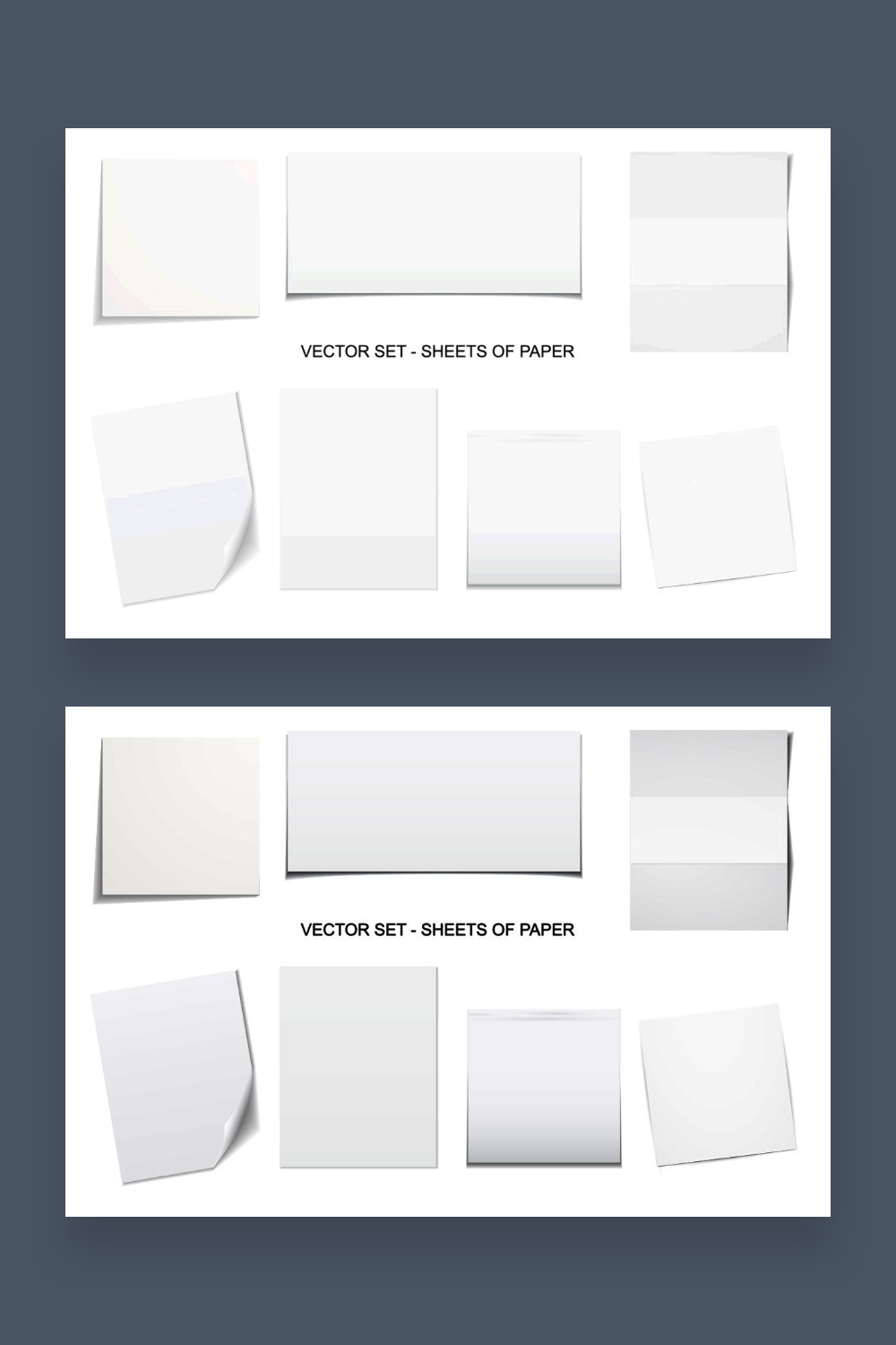 Sheets of paper. vector collection pinterest.