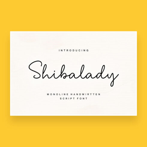 shibalady stylish handwritten script font cover image.