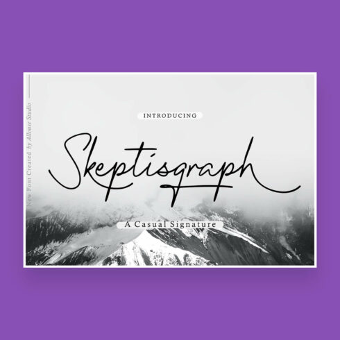skeptisgraph a casual signature font cover image.