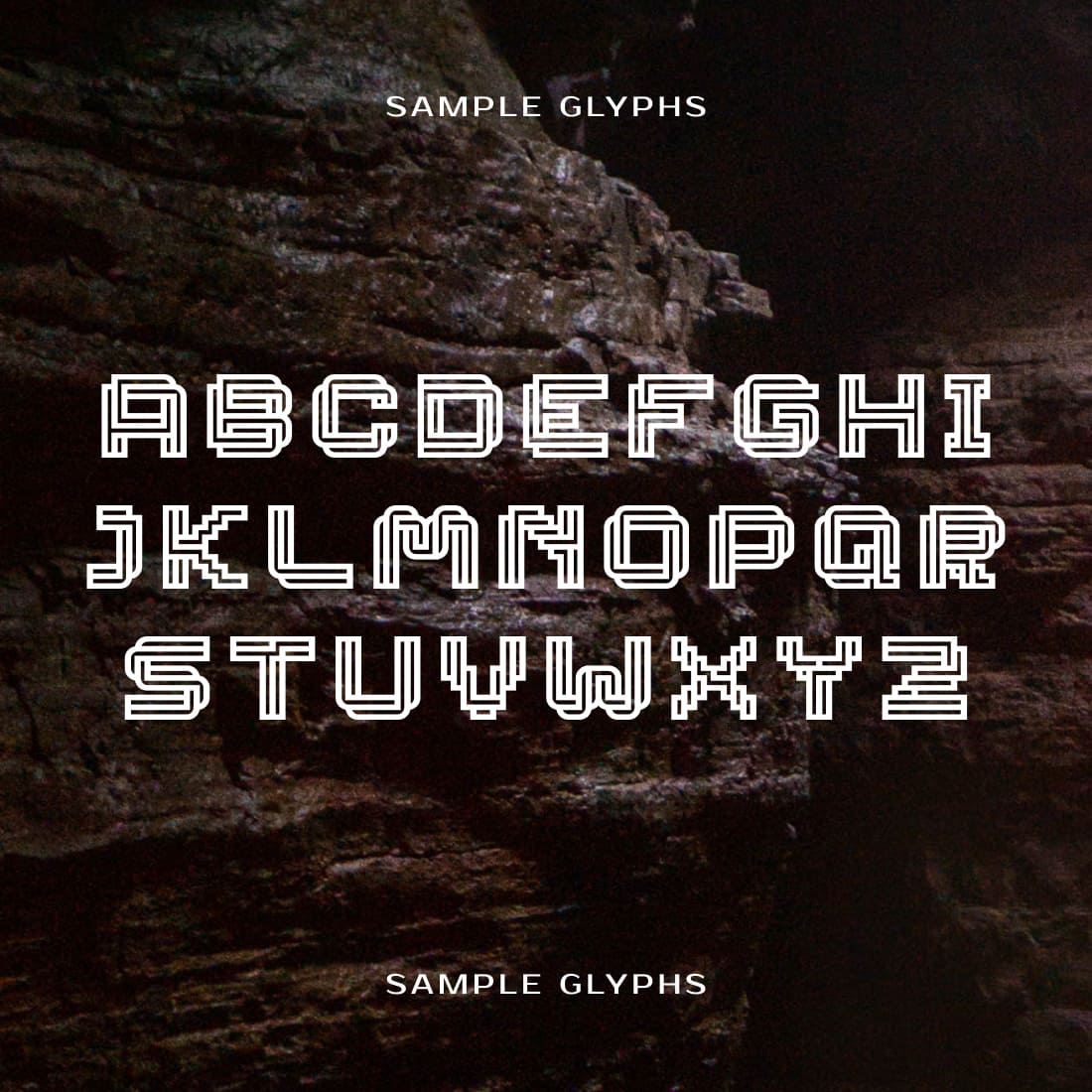 Skywalker star wars font glyphs preview.