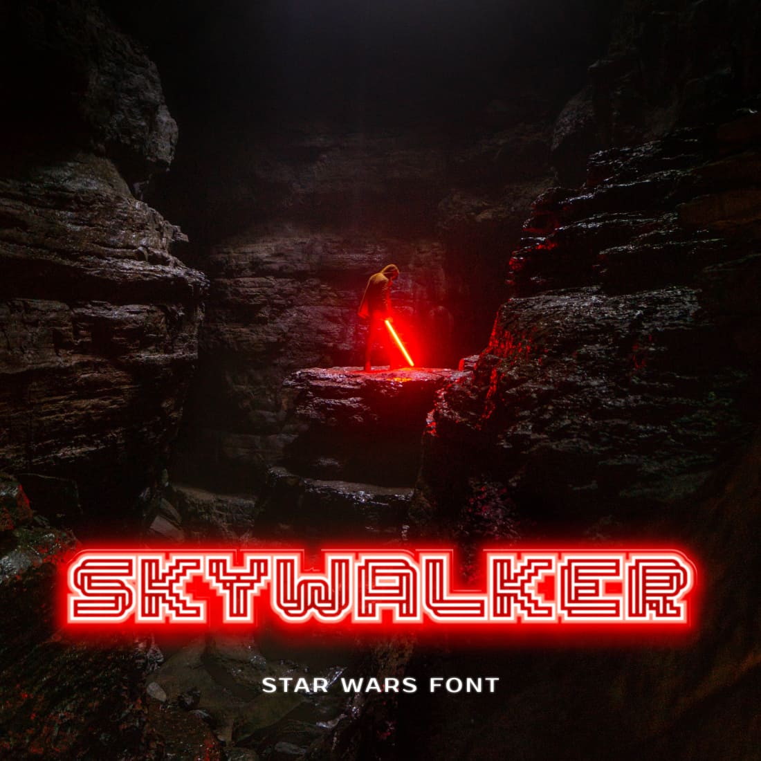 Skywalker star wars font main cover by MasterBundles.