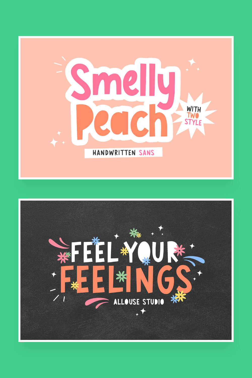 smelly peach friendly handwritten font pinterest image.
