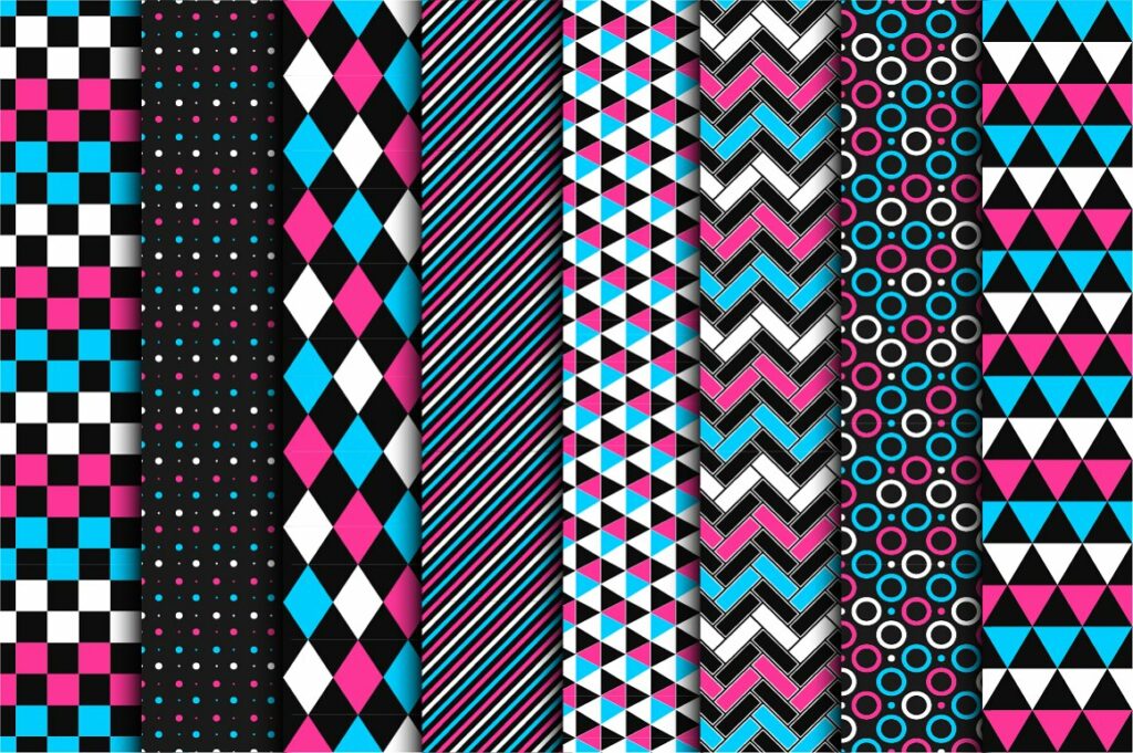 Geometric Seamless Color Patterns – MasterBundles
