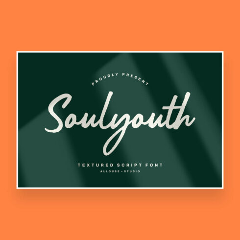 soulyouth stylish textured script font cover image.