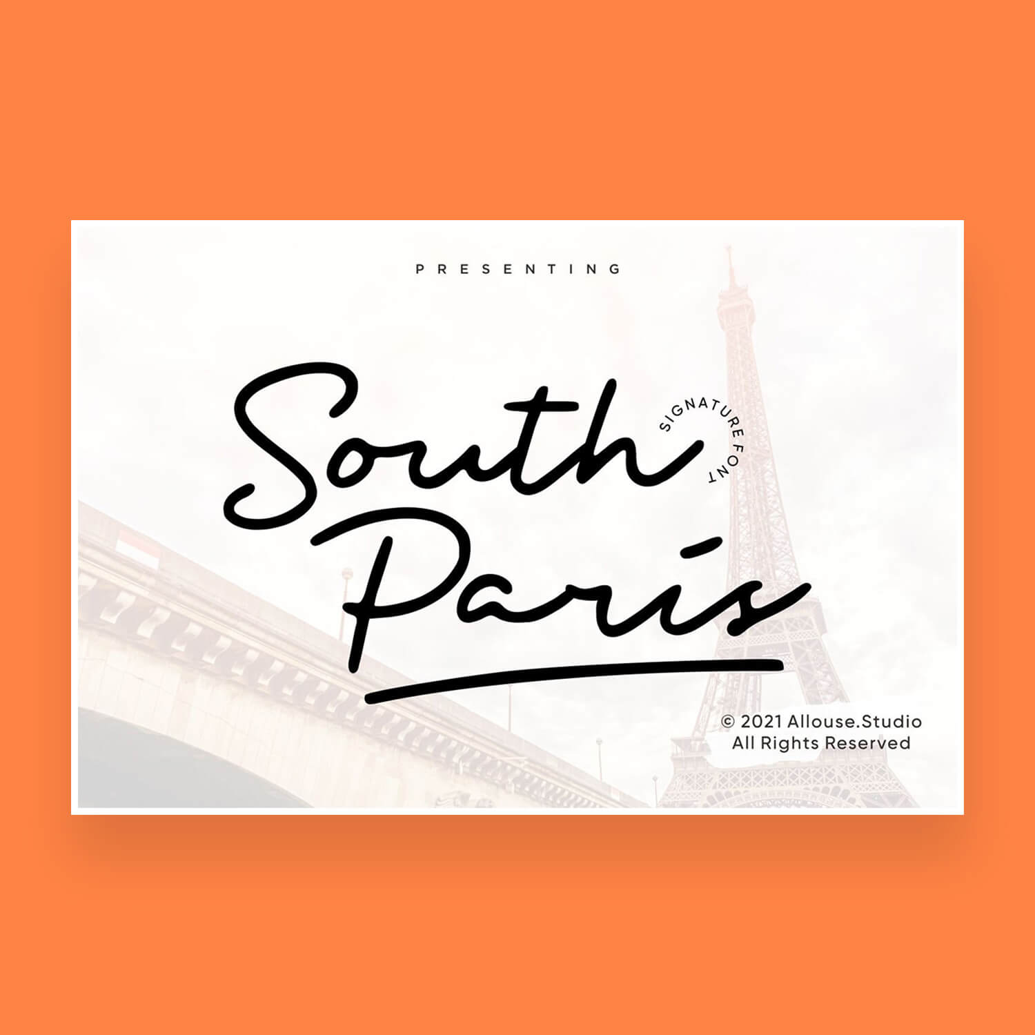 south paris beautiful signature font cover image.