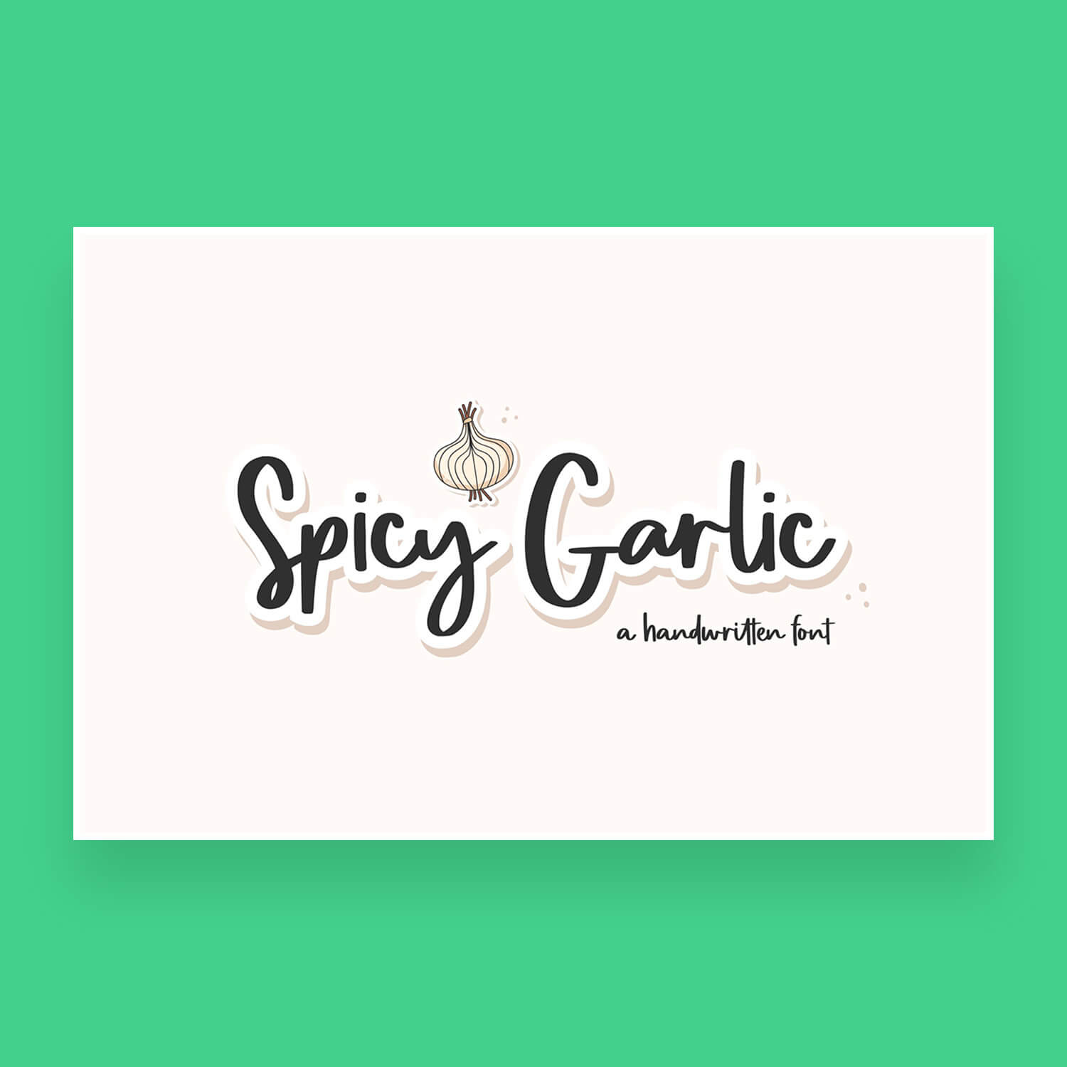spicy garlic amazing handwritten font cover image.