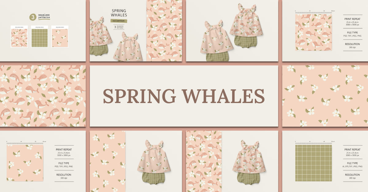 spring whales collection.