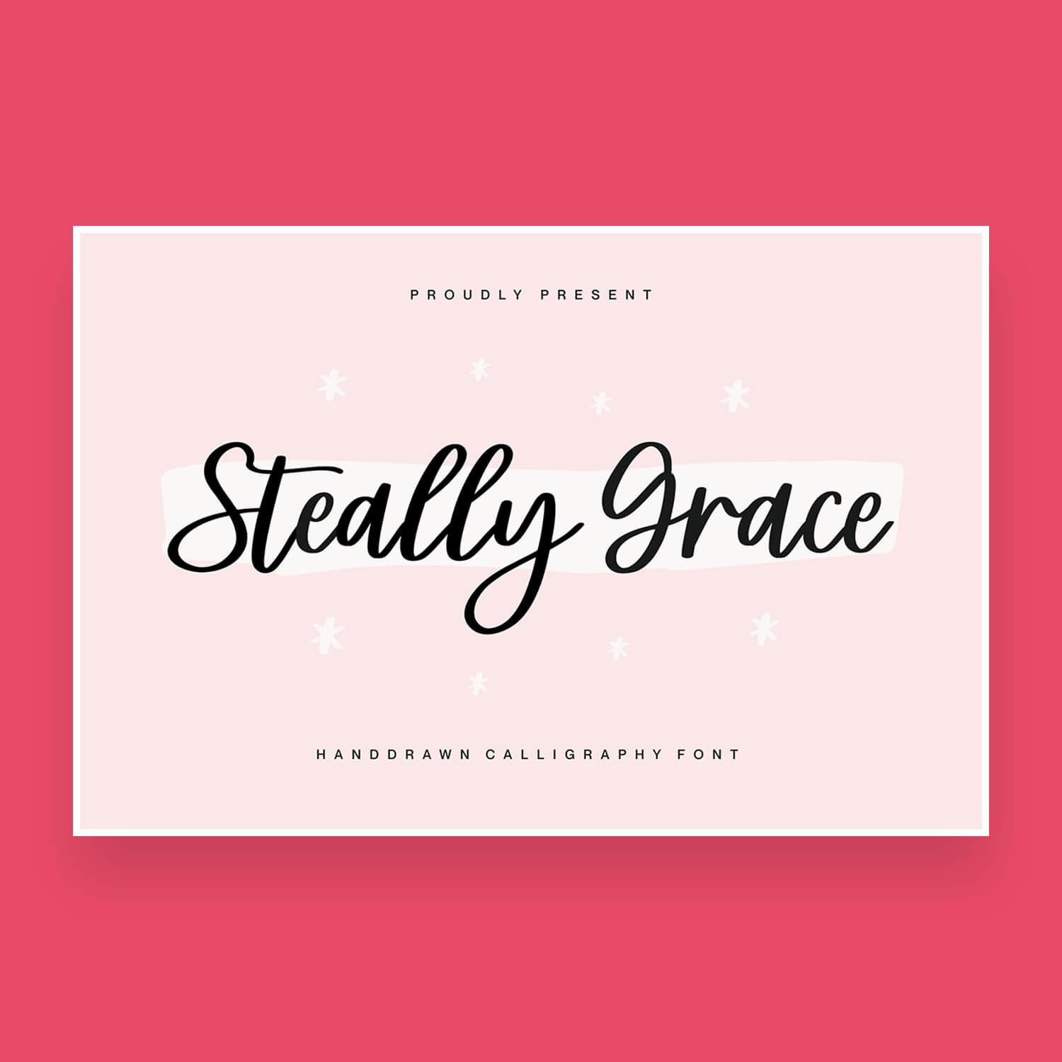 steally grace handdrawn calligraphy font cover image.