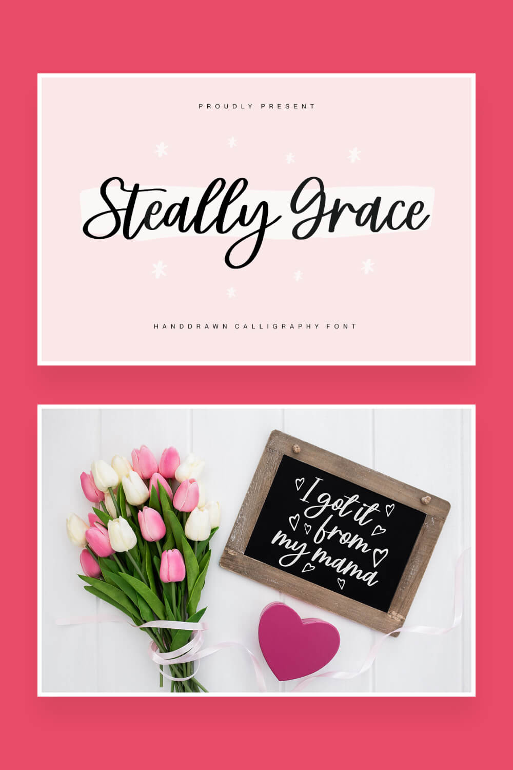 steally grace handdrawn calligraphy font pinterest image.