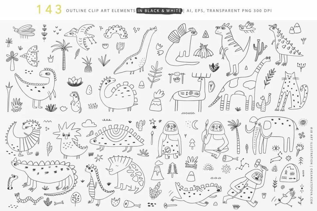 Stone Age Clipart Set – MasterBundles