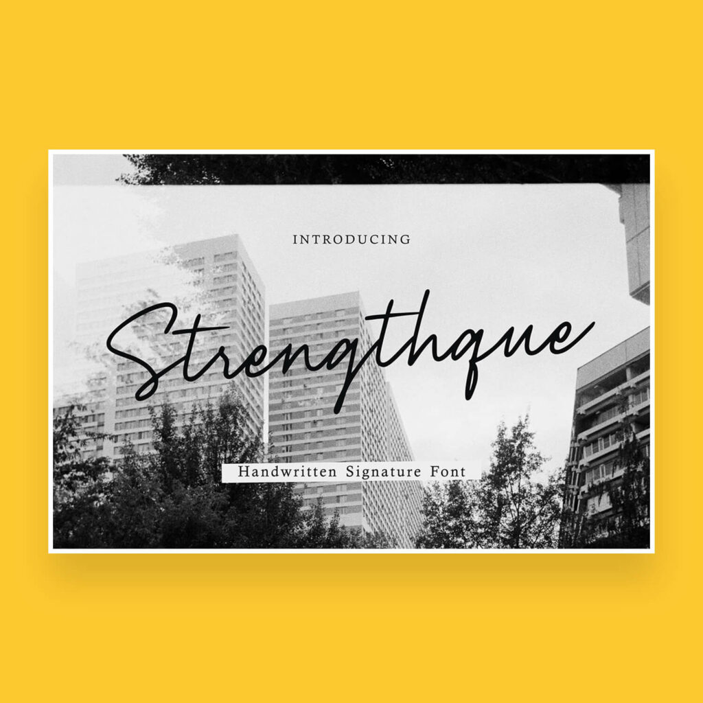 Strengthque A Handwritten Signature Font – MasterBundles