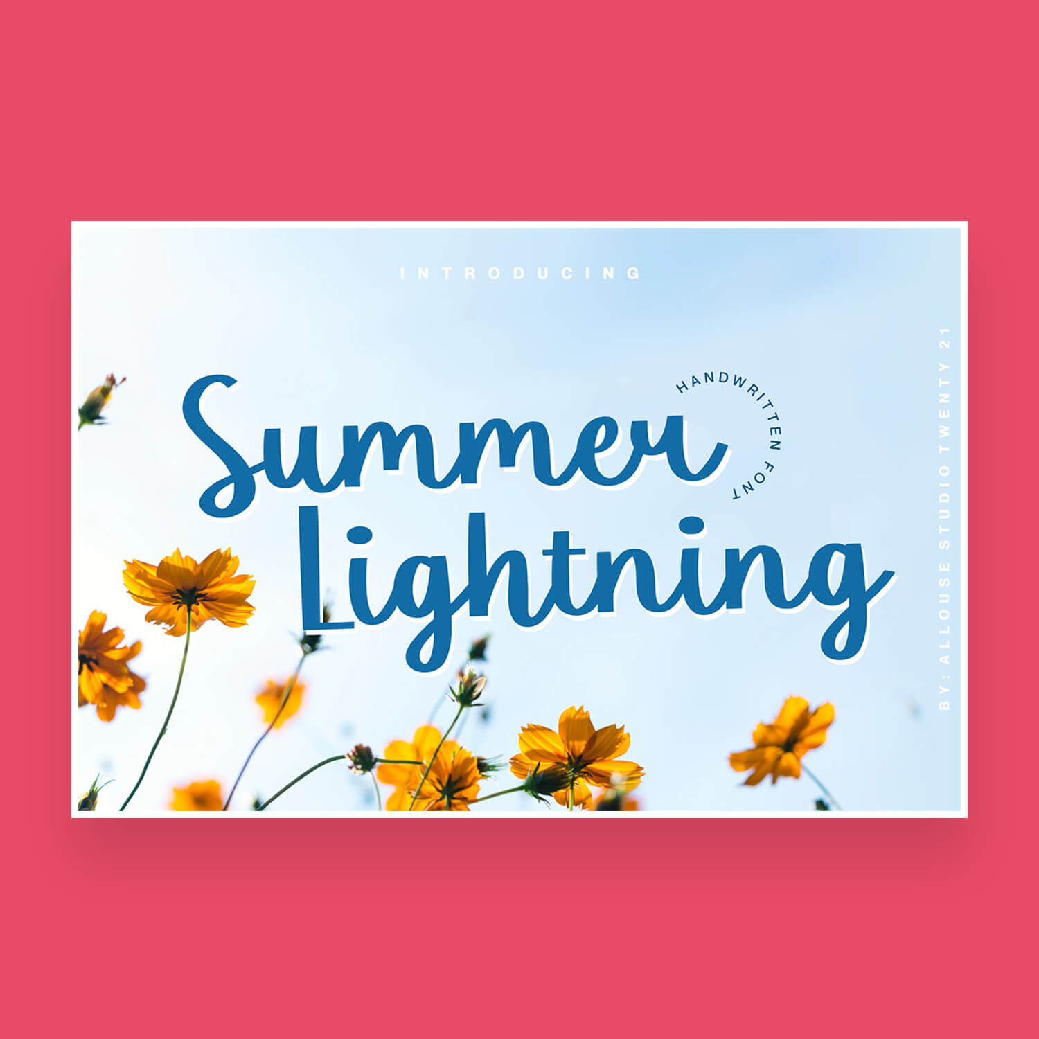summer lightning amazing handwritten font cover image.