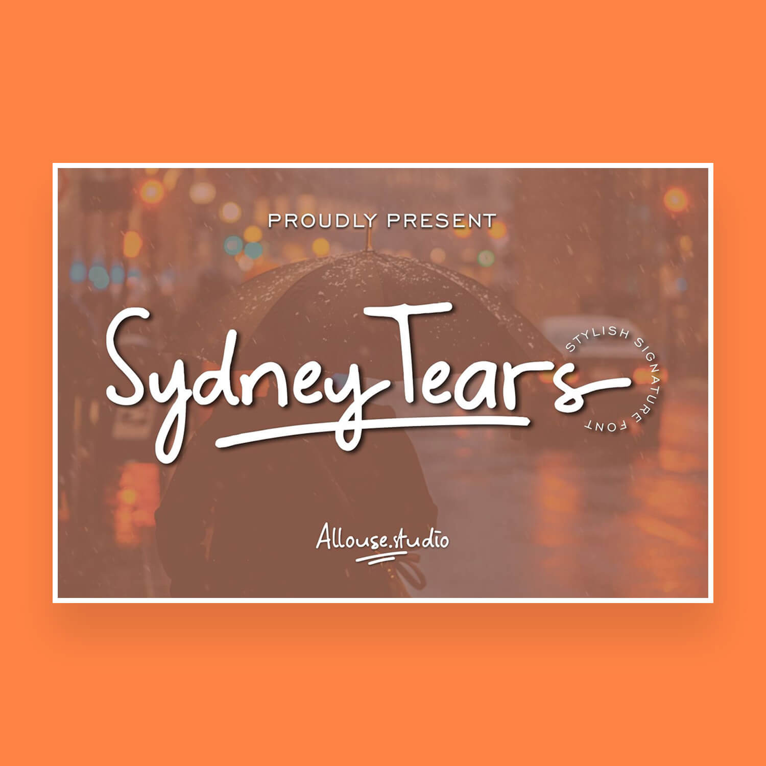 sydney tears stylish signature handwritten font cover image.