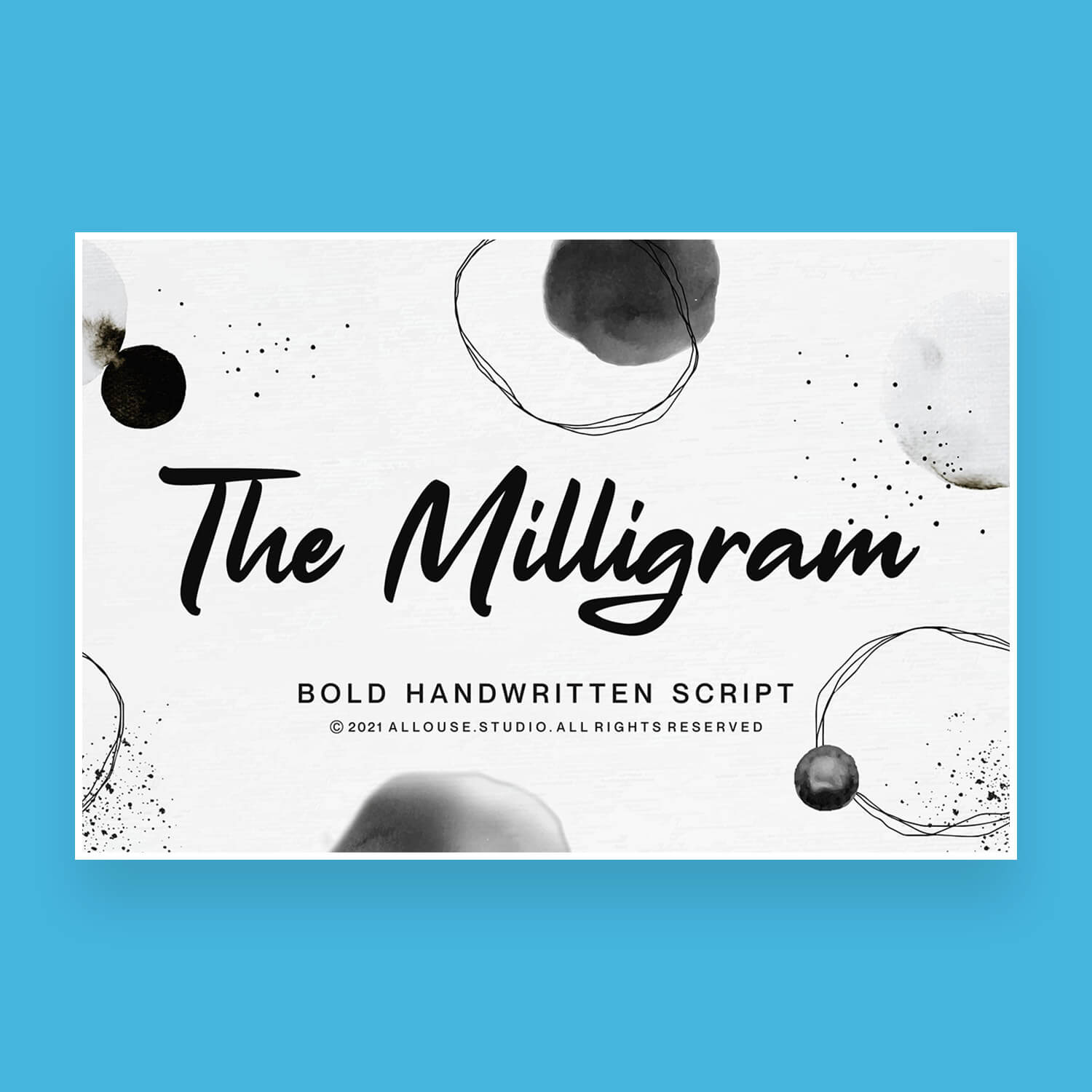 the milligram bold handwritten font cover image.