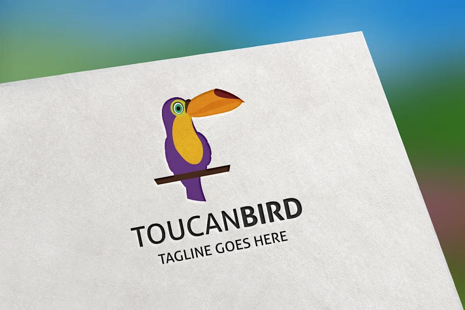 Toucan Bird Logo Design Template facebook image.