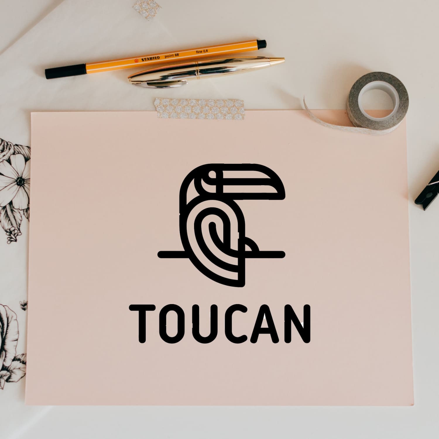 toucan logo template.