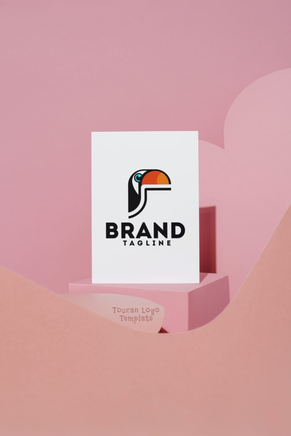 Toucan Logo Template Design pinterest image.