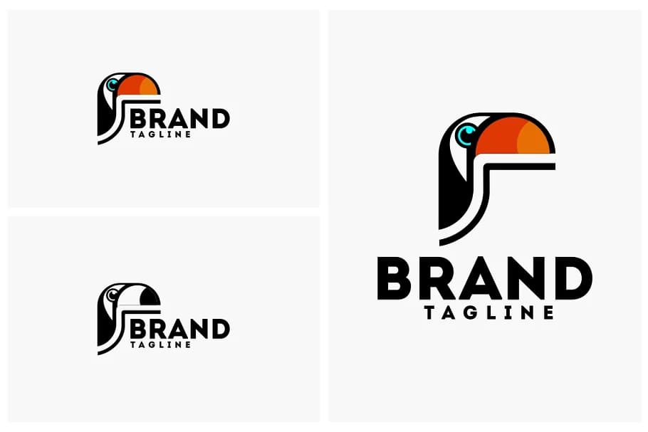 toucan logo template design.