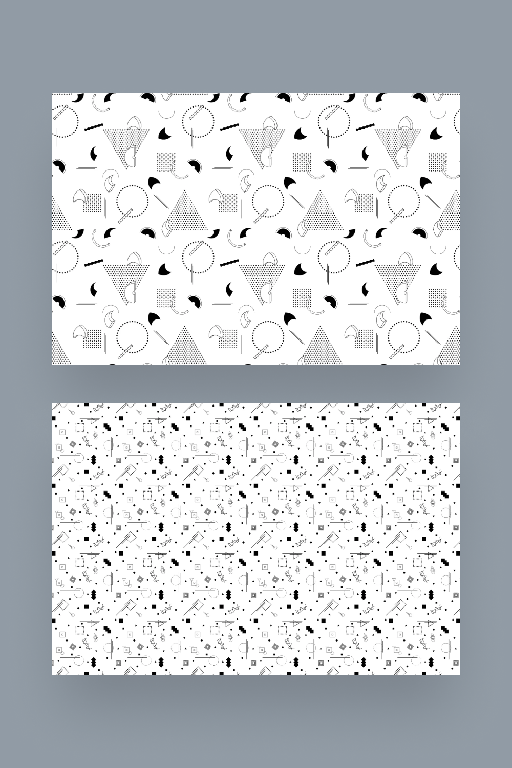 trendy seamless monochrome patterns