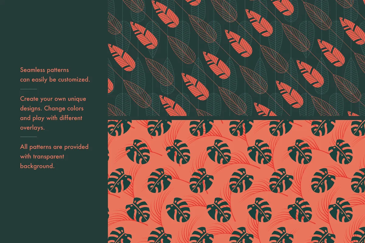 tropical logos and patterns seamless patterns.