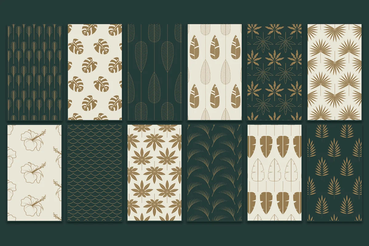 tropical logos and patterns designs.