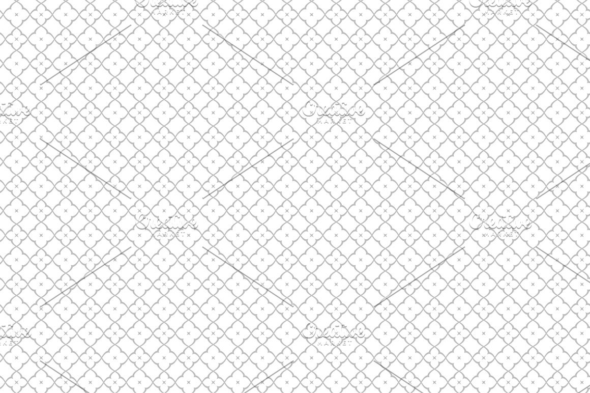 Vintage collection of seamless ornamental patterns white and grey.