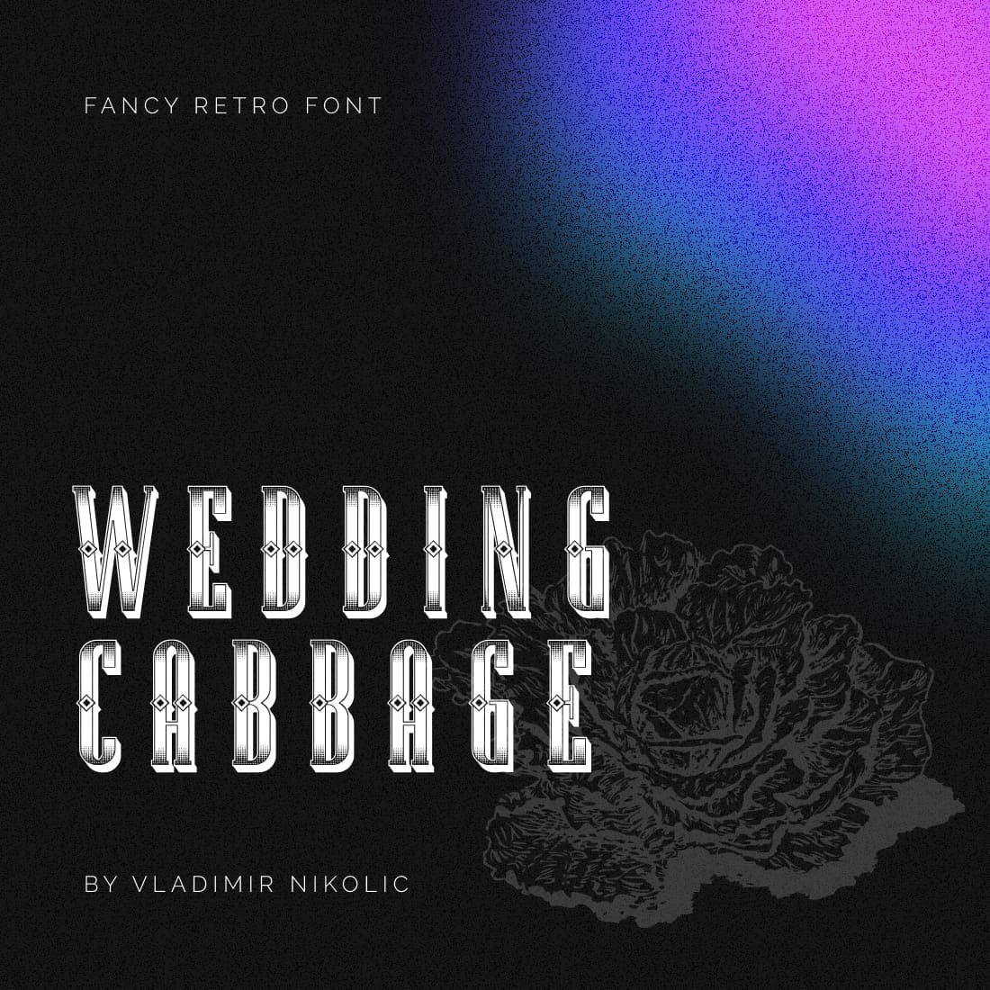 Wedding Cabbage Free Font main cover by MasterBundles.
