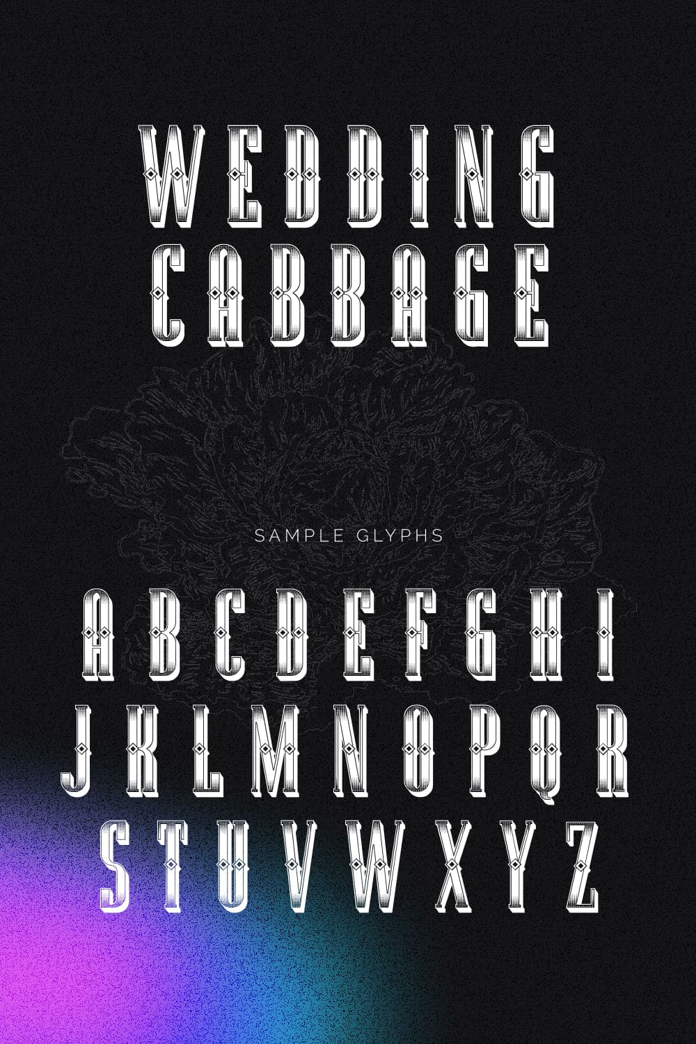 Wedding Cabbage Free Font Pinterest alphabet preview.