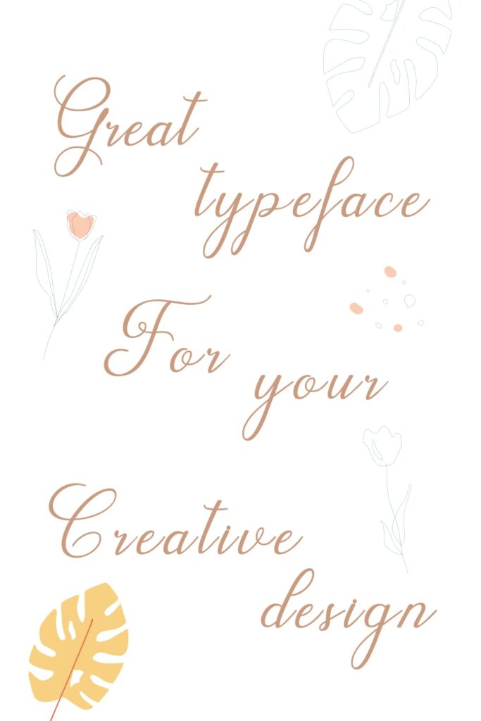 Wedding Script Free Font Pinterest collage image by MasterBundles.