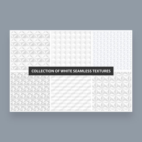 White decorative seamless textures.