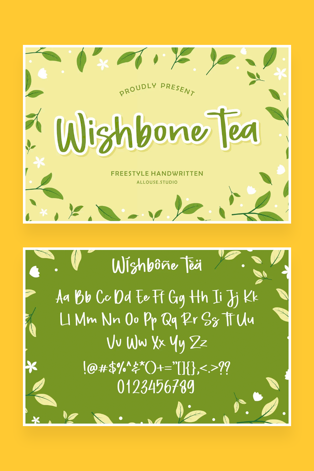 wishbone tea font.