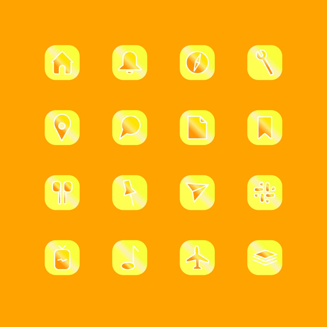 1 Yellow App Icons Aesthetic.