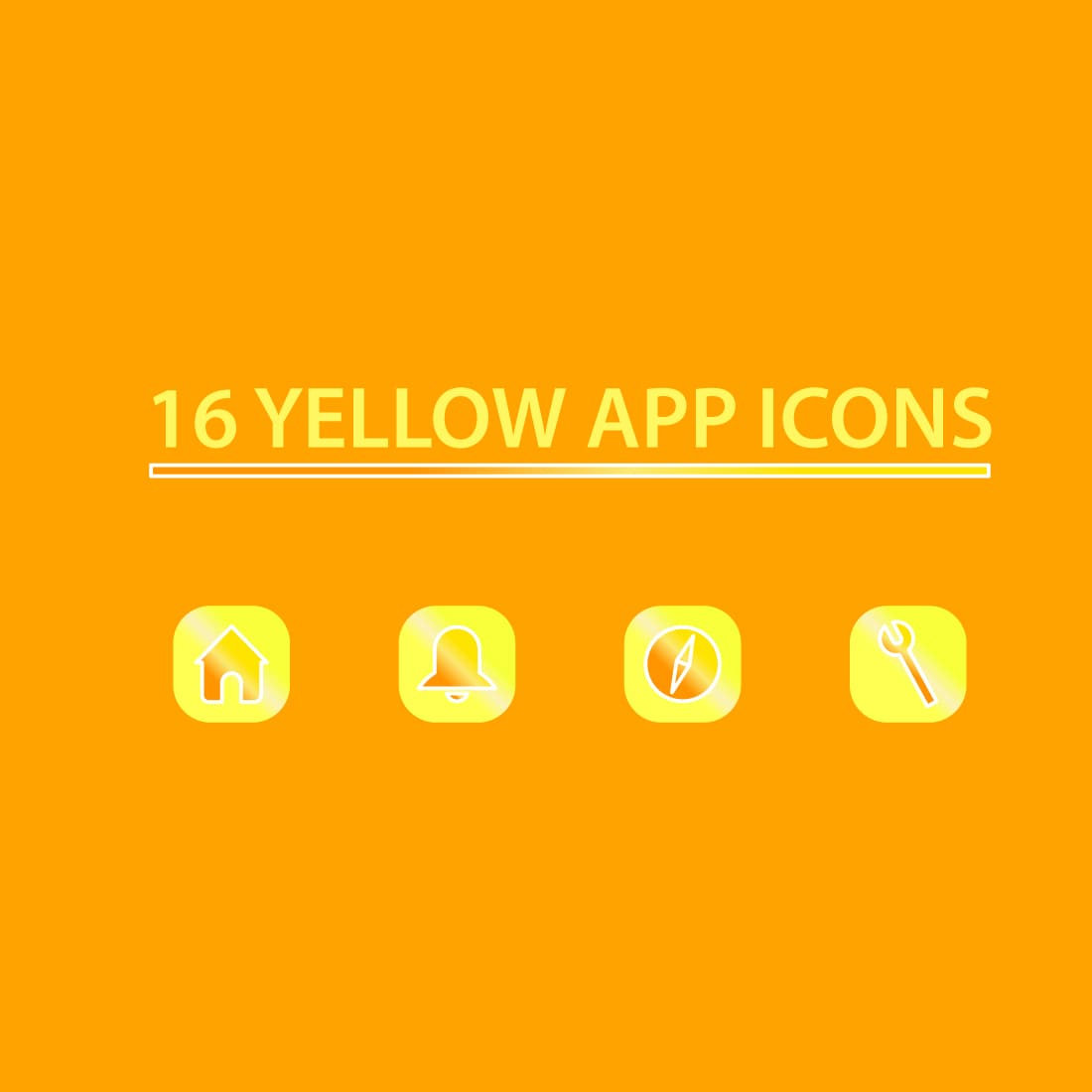 2 Yellow App Icons Aesthetic.