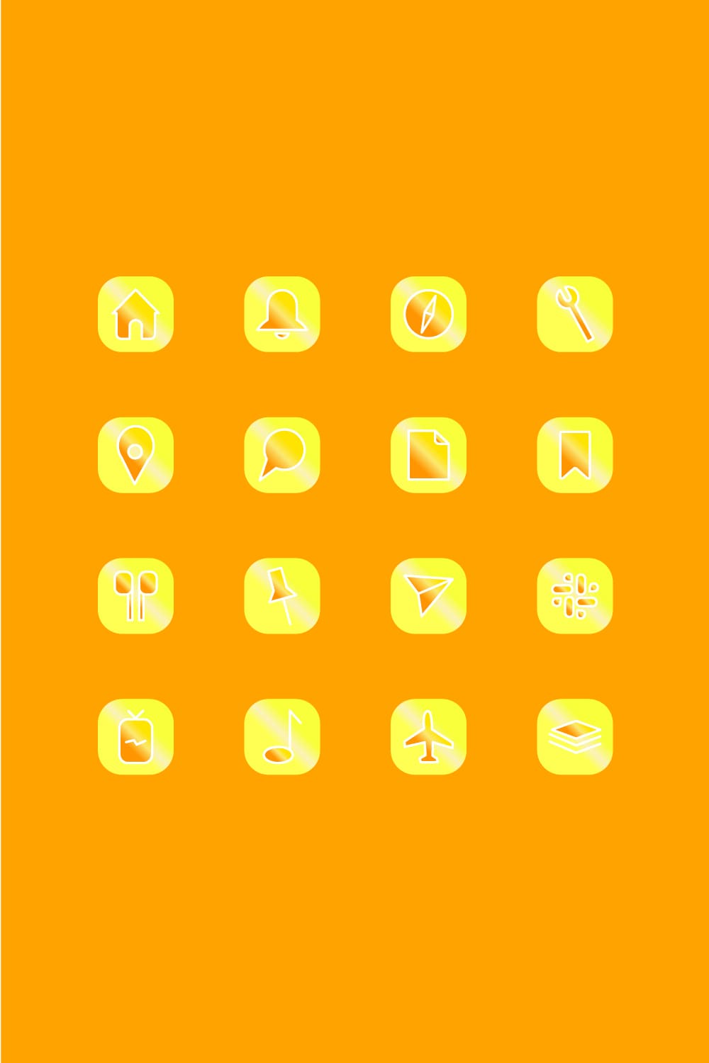 Yellow App Icons Aesthetic Pinterest.