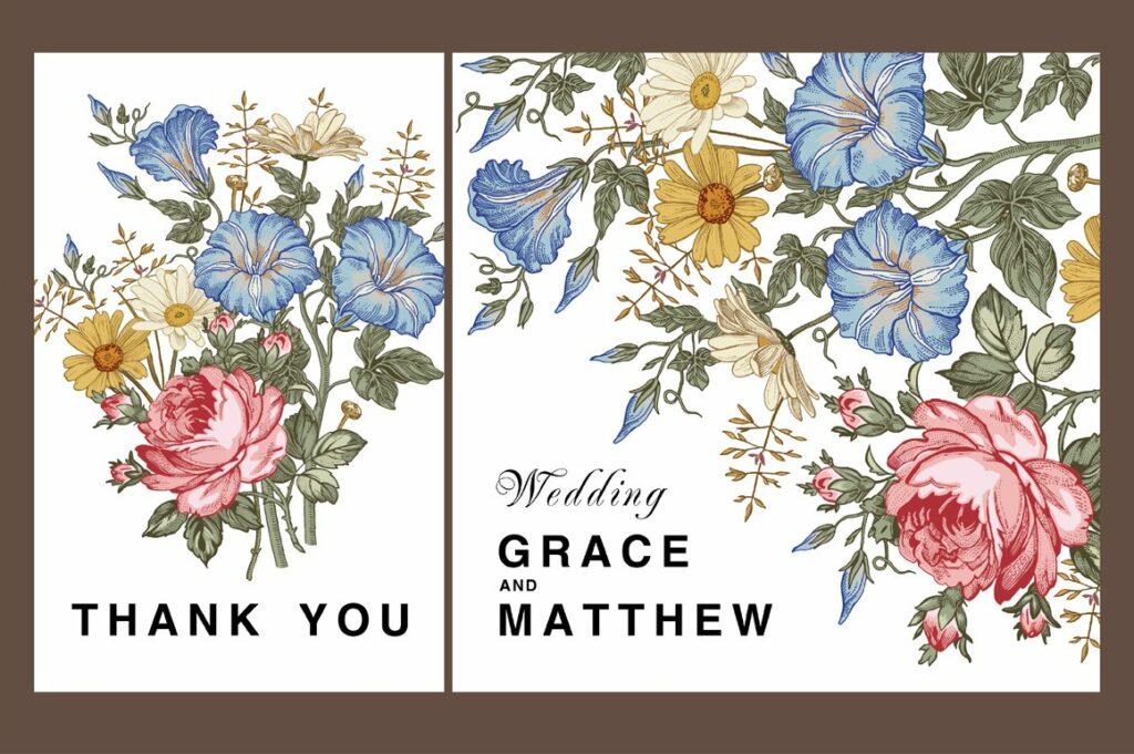Wedding Flowers Roses Card Frame – MasterBundles