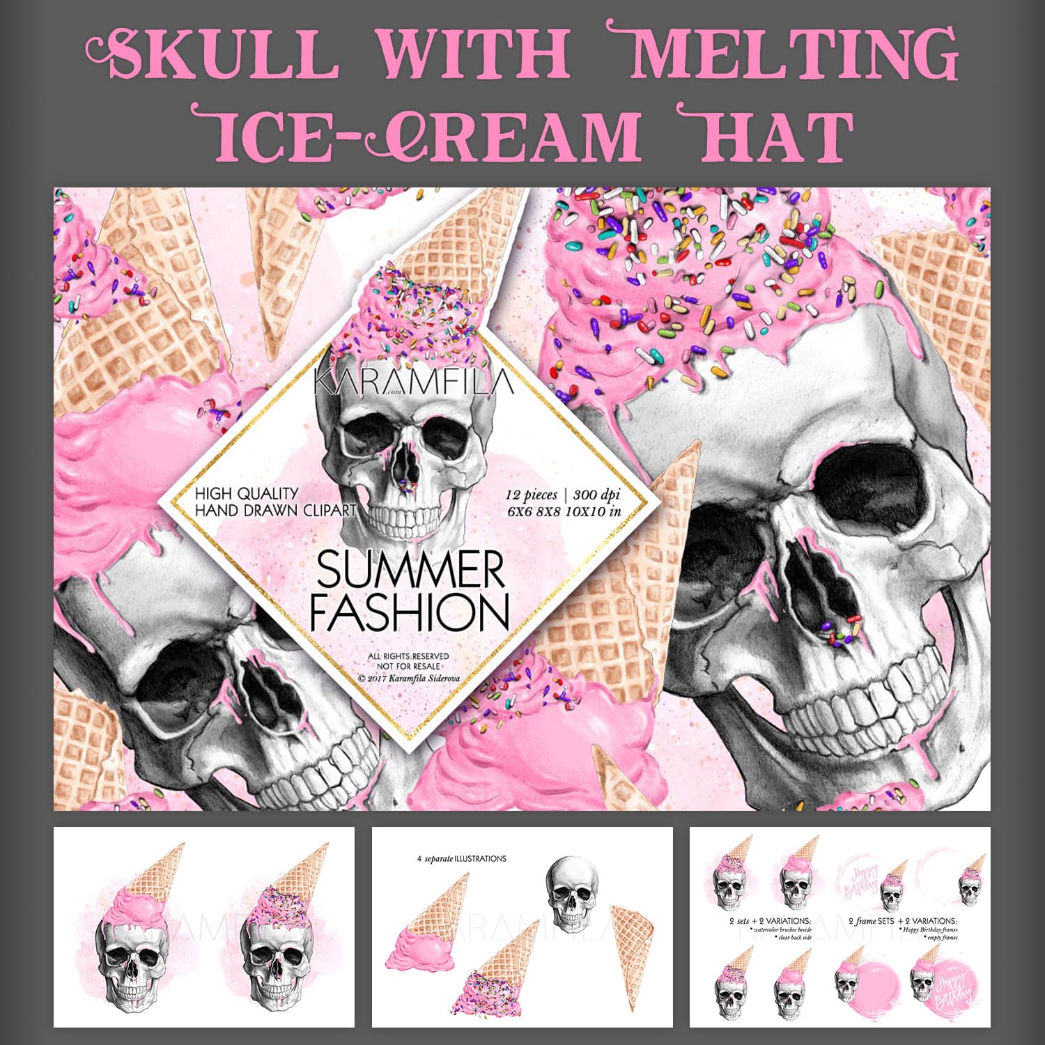 Skull with Melting Ice-Cream Hat cover image.