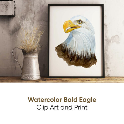 Preview of prints with eagle head close up.