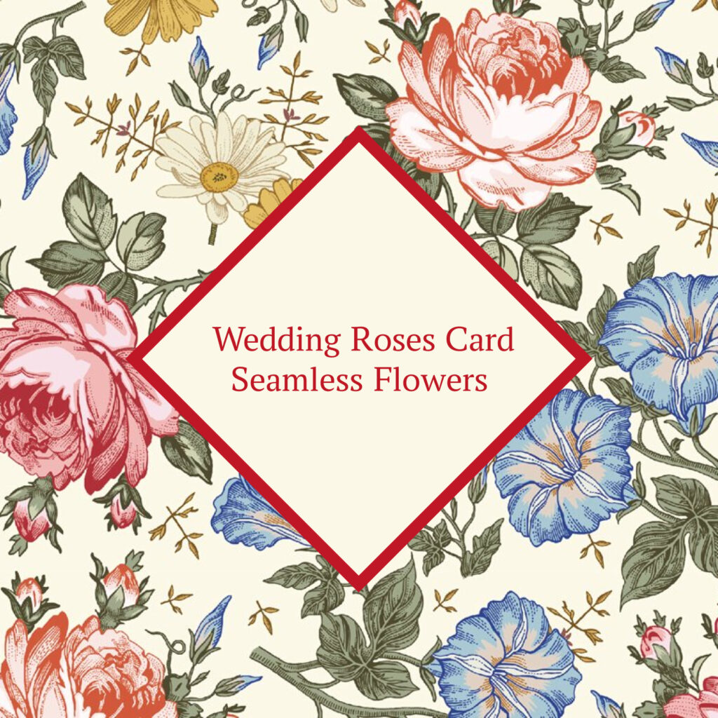 Wedding Roses Card Seamless Flowers – MasterBundles