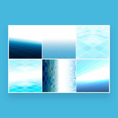 Abstract background with perspective - six patterns.