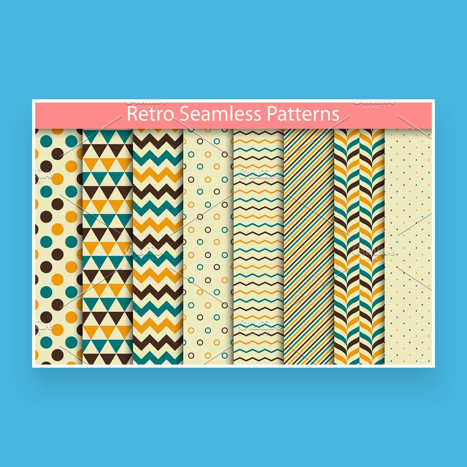 Set Of Retro Seamless Patterns – MasterBundles