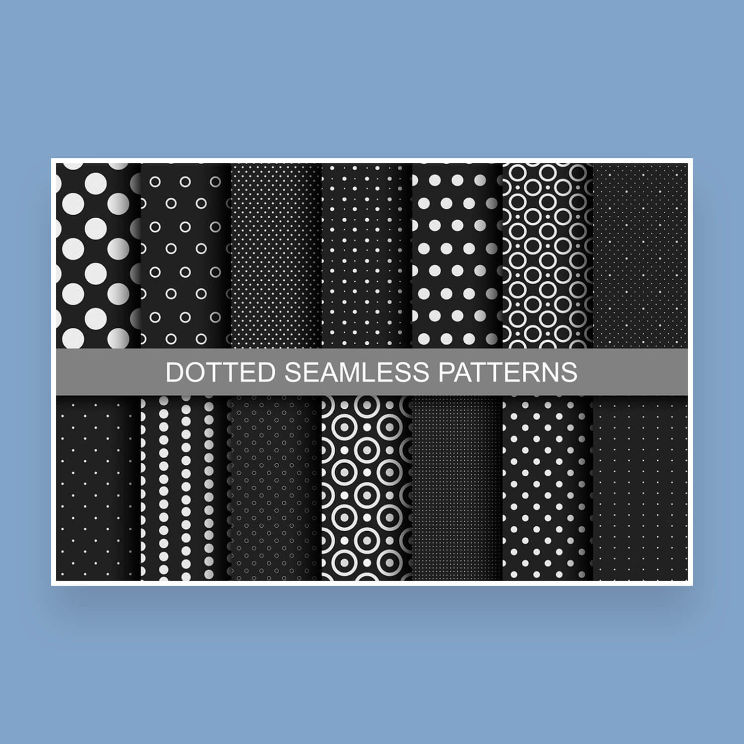 All kinds of dotted seamless patterns.