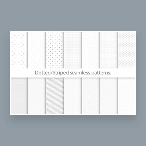 Dotted/Striped seamless patterns.