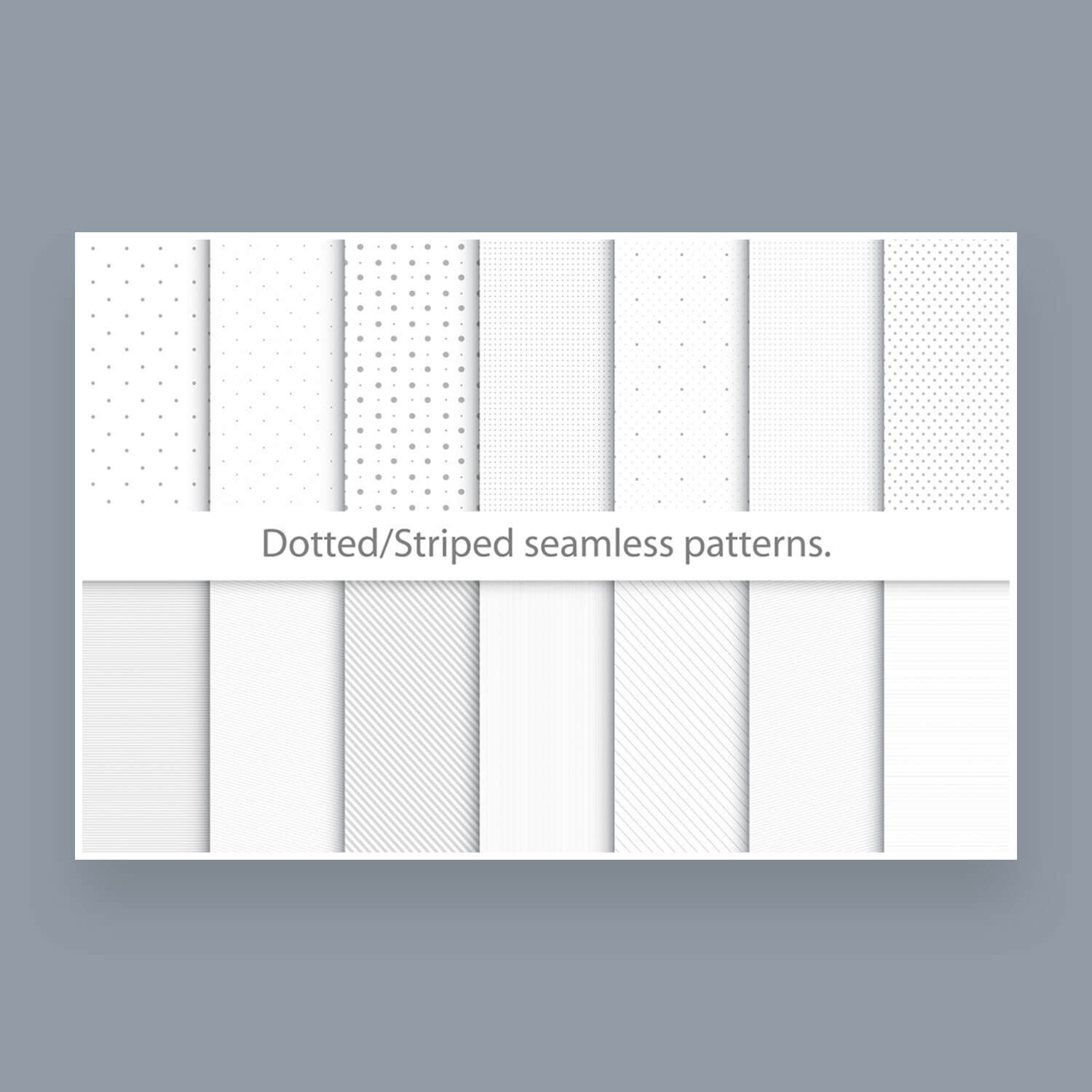Dotted/Striped seamless patterns.