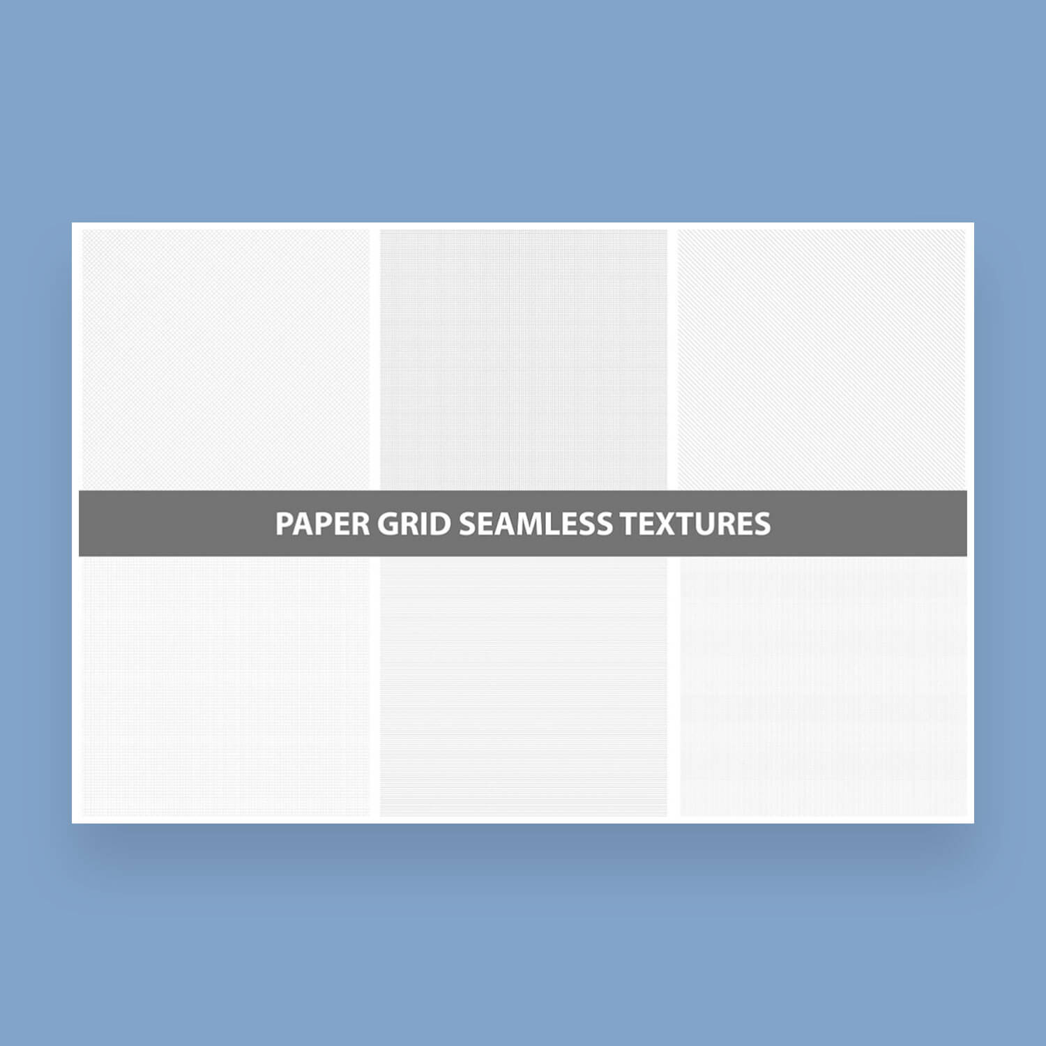 A selection of six patterns of pale gray seamless mesh patterns.