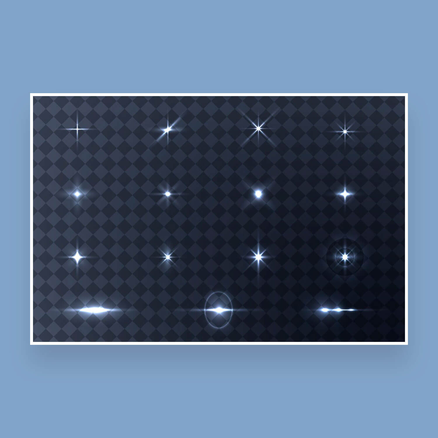 Image of light effects on a dark blue background.