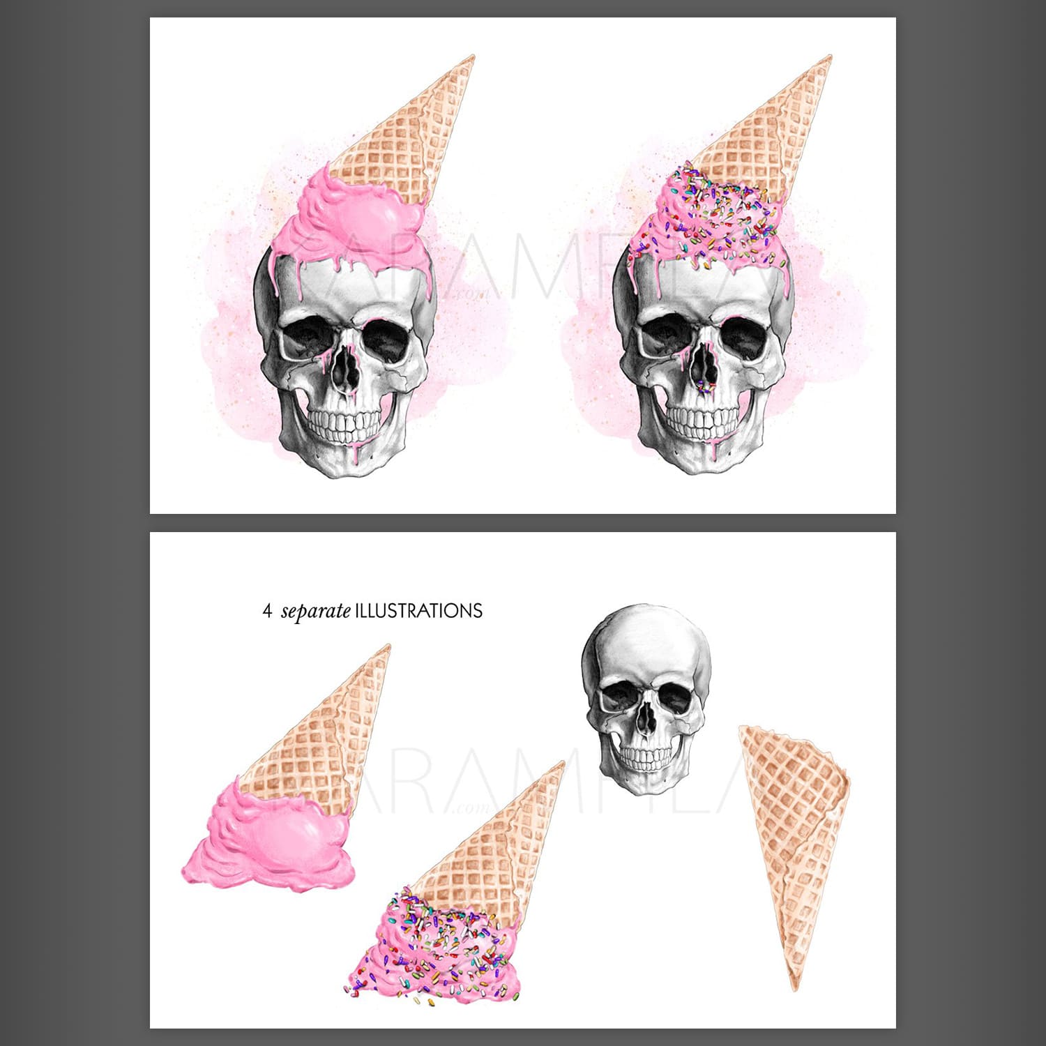 ice cream skulls.