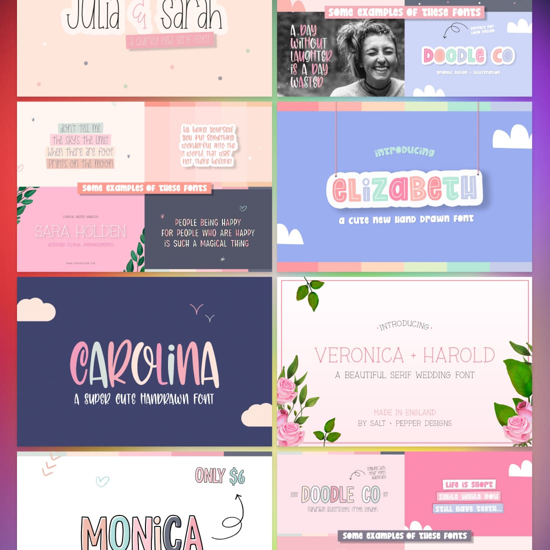 the girly font bundle.