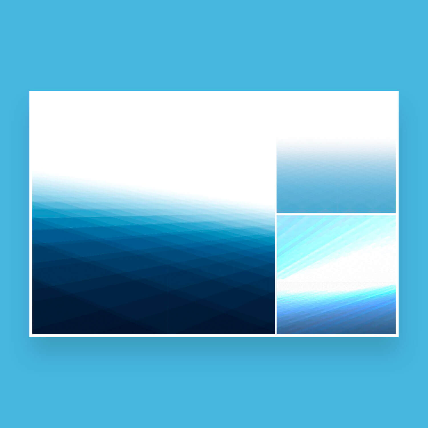 Abstract perspective background - three options with a blue gradient.