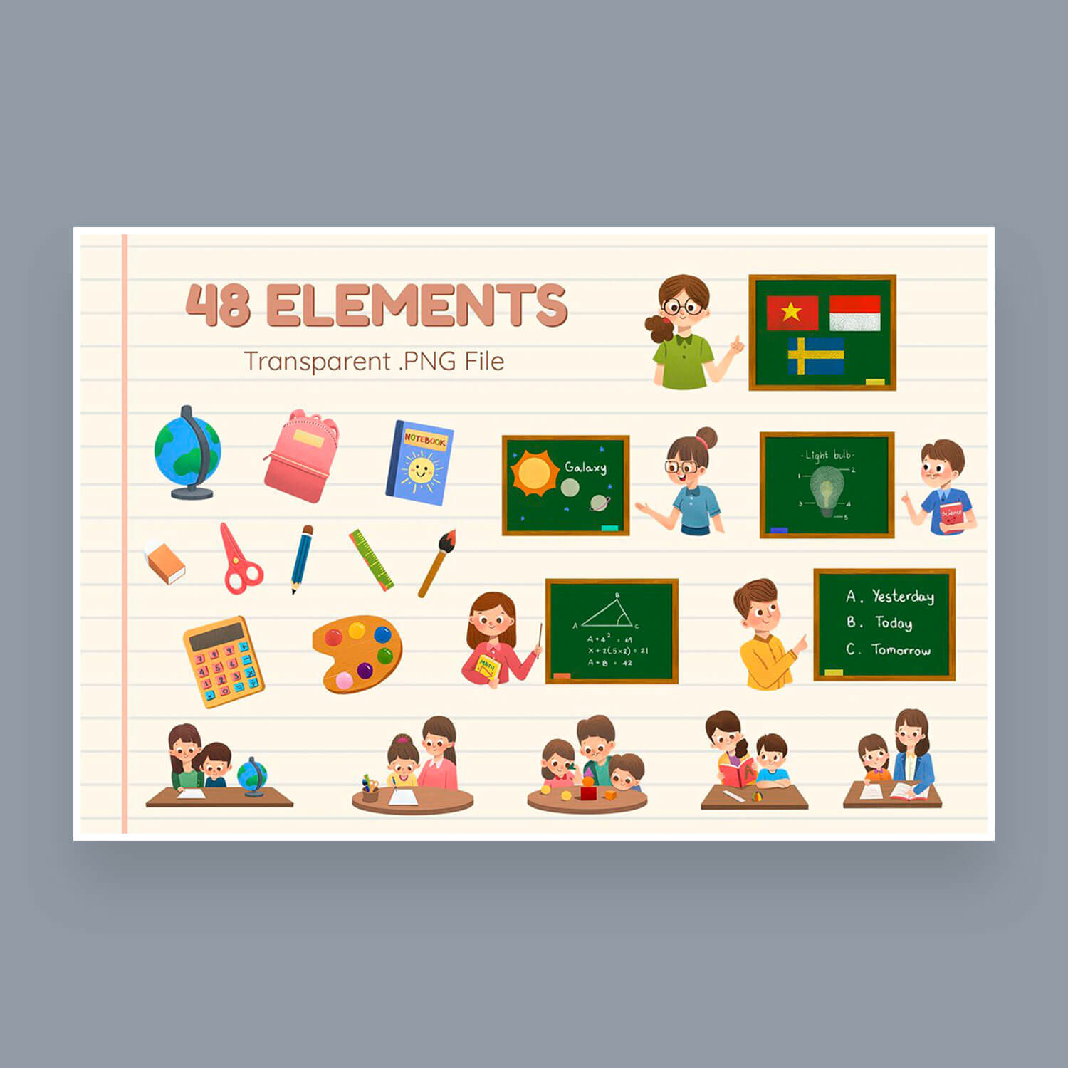 48 elements happy teachers day.