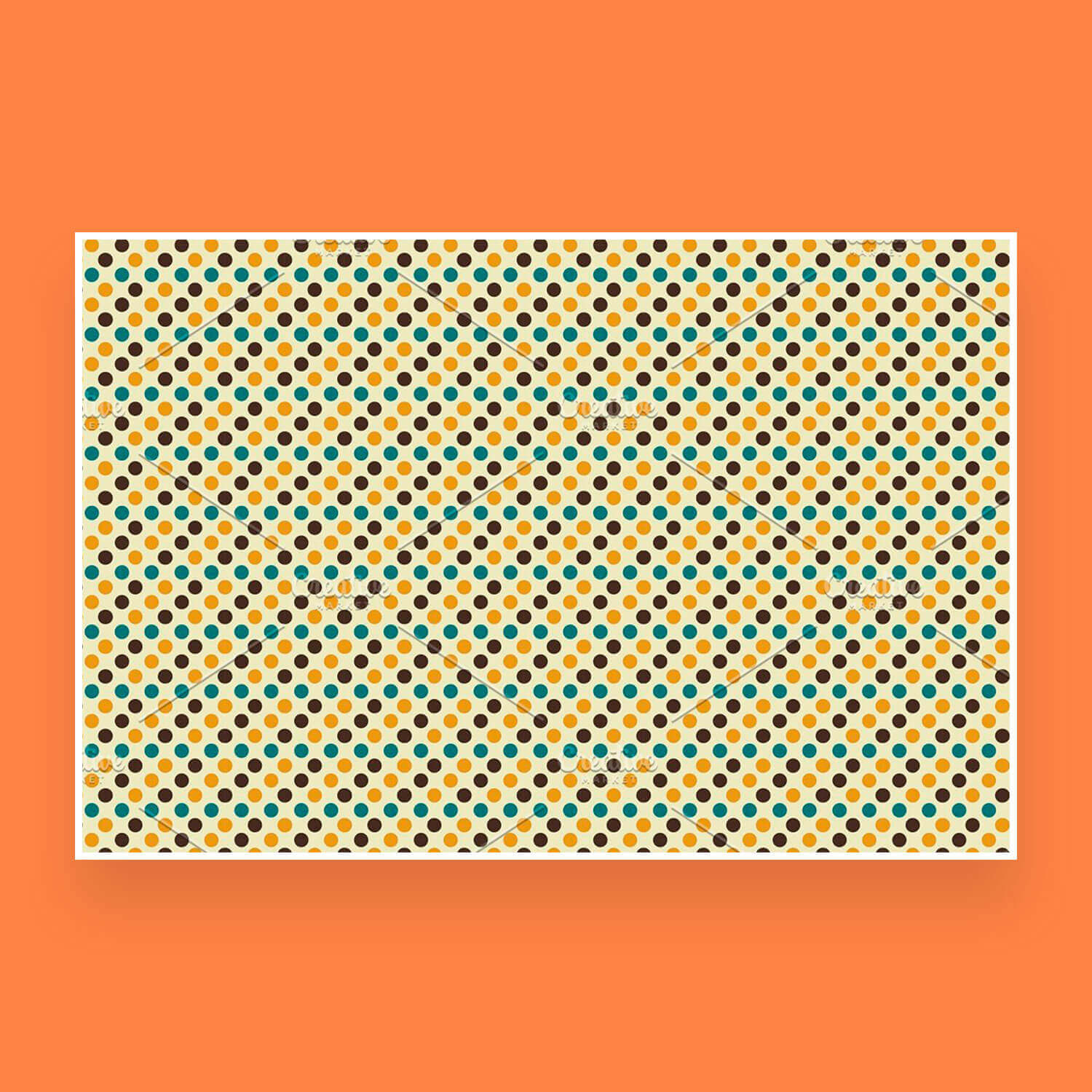 Image with seamless retro pattern circles of different colors.